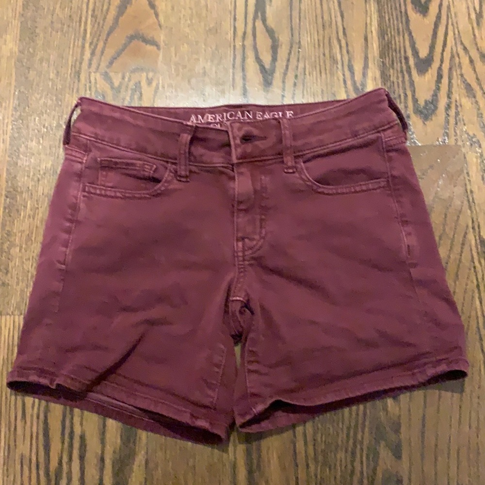 Maroon American Eagle shorts